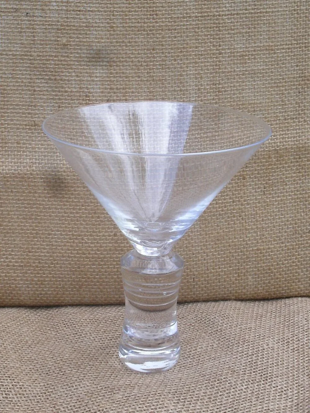 Vintage Tabla Home Art Glass Martini Glass